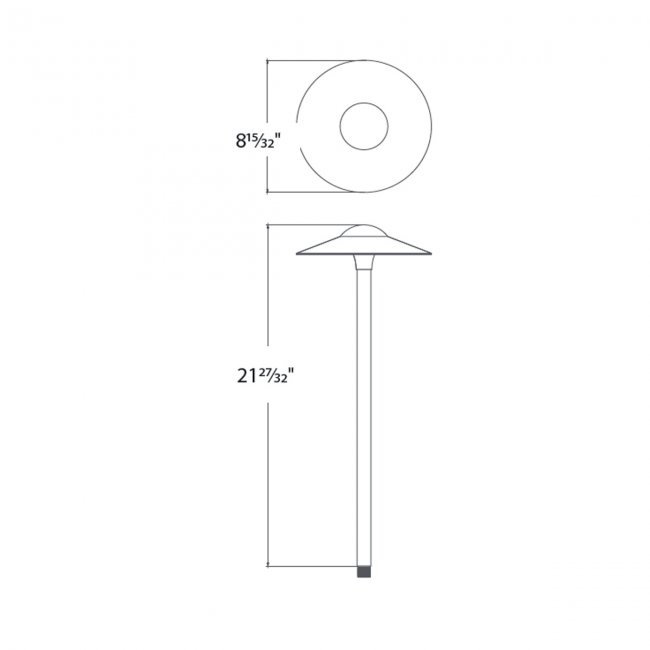 Tikki LED Pathway Light, 3000K, Black on Aluminum