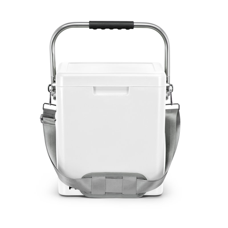 Permasteel 14Qt Picnic Plastic Cooler With Strap White, White