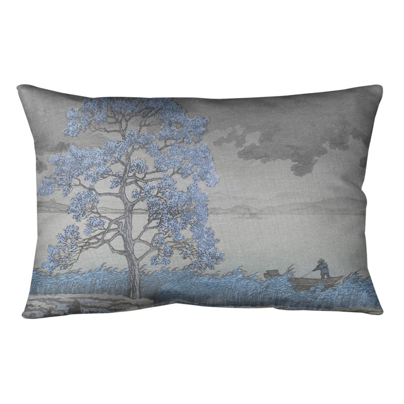 Coussin lombaire au-dessus de la pluie shore, Bleu
