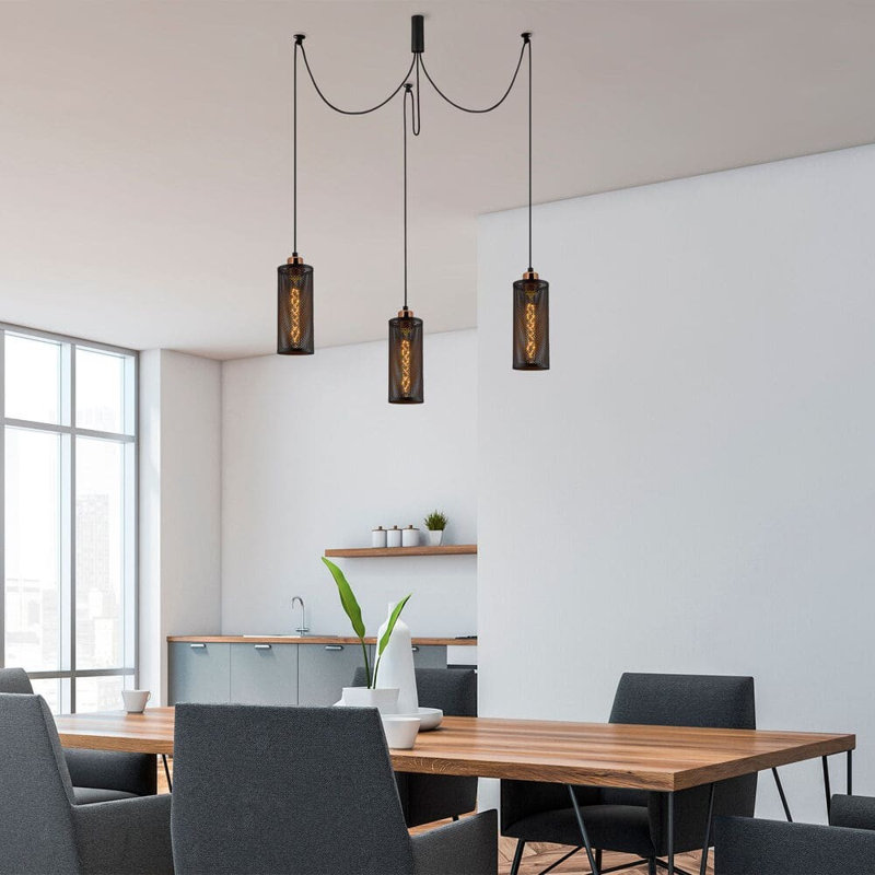 Driffield 3 - Light Black Cylinder Pendant