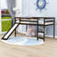 Lit mezzanine simple en bois avec glissade-1985026646