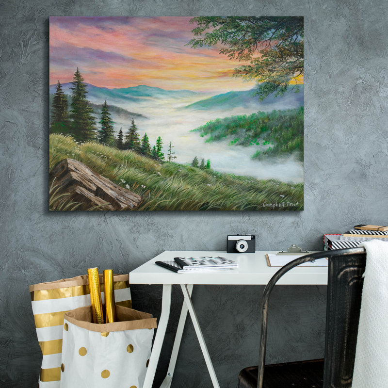  «Smokey Dawn» par Campbell Frost, art mural sur toile, 34 po x 26 po, H 26 po x l 34 po