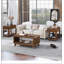 Table basse rectangulaire en bois pour le salon, table basse de 41,5 pouces avec pieds en bois massif-3359369