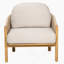 Fauteuil club d'extérieur en bois, corde beige avec coussin beige, ensemble de 2-1711876883-1711876880
