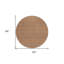 Tapis extérieur rond lavable rayé orange et taupe 8 pi