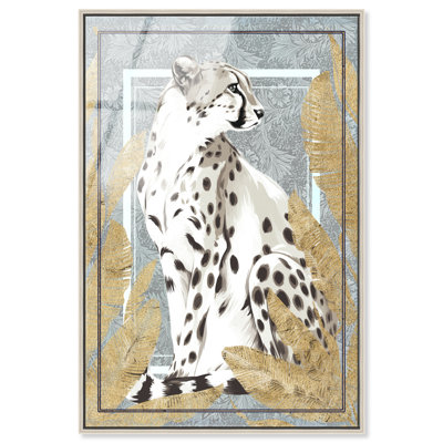 Jungle Cheetah Gold Canvas Animals Print by Oliver Gal