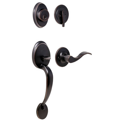 Hillcrest Handle With Lever And Deadbolt Entry Set