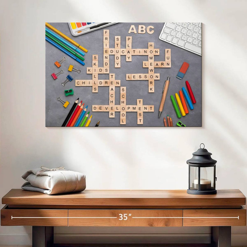 Senne Education Crossword Puzzle, 16" H x 24" W