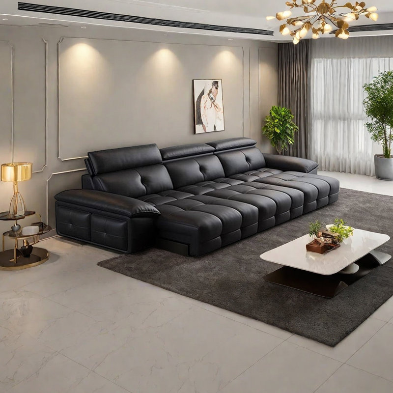 Canapé électrique haut de gamme tendance, H 37,4 po x l 125,98 po x P 43,3 po, 3