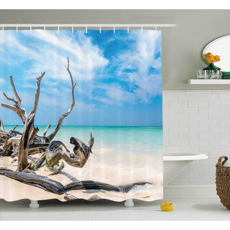  Rideau de douche Driftwood, H 70 po x l 69 po
