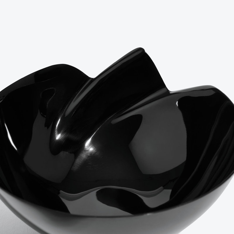 Serenity Bowl, Gold, Black Polished Stainless Steel