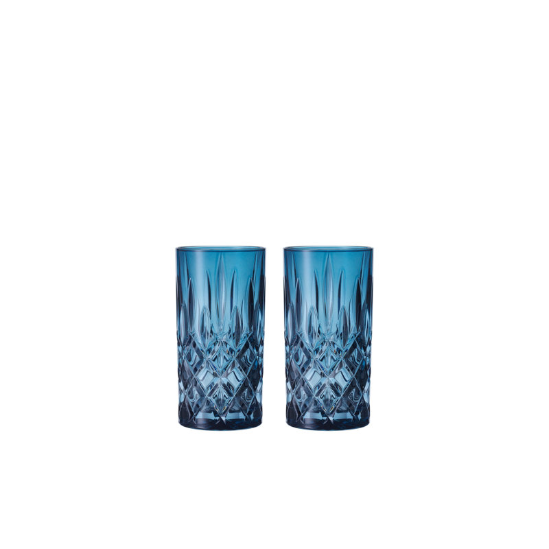 Verres à baies longues, ensemble de 2, Bleu