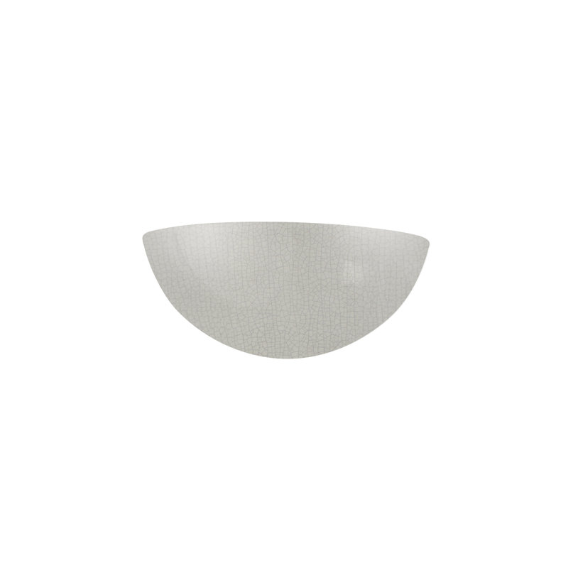 Maarten Ceramic Half Moon, White Crackle