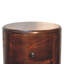 Solid Wood 3 -Drawer Round Accent Chest