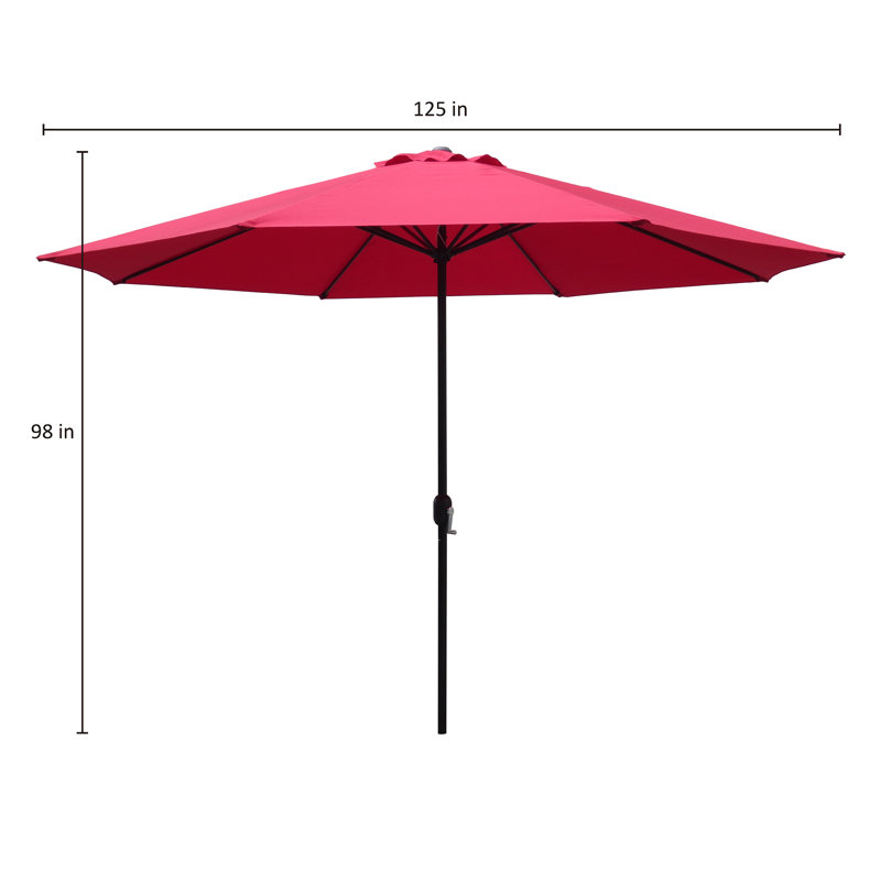 Parasol de marché octogonal Fazlie, Rouge