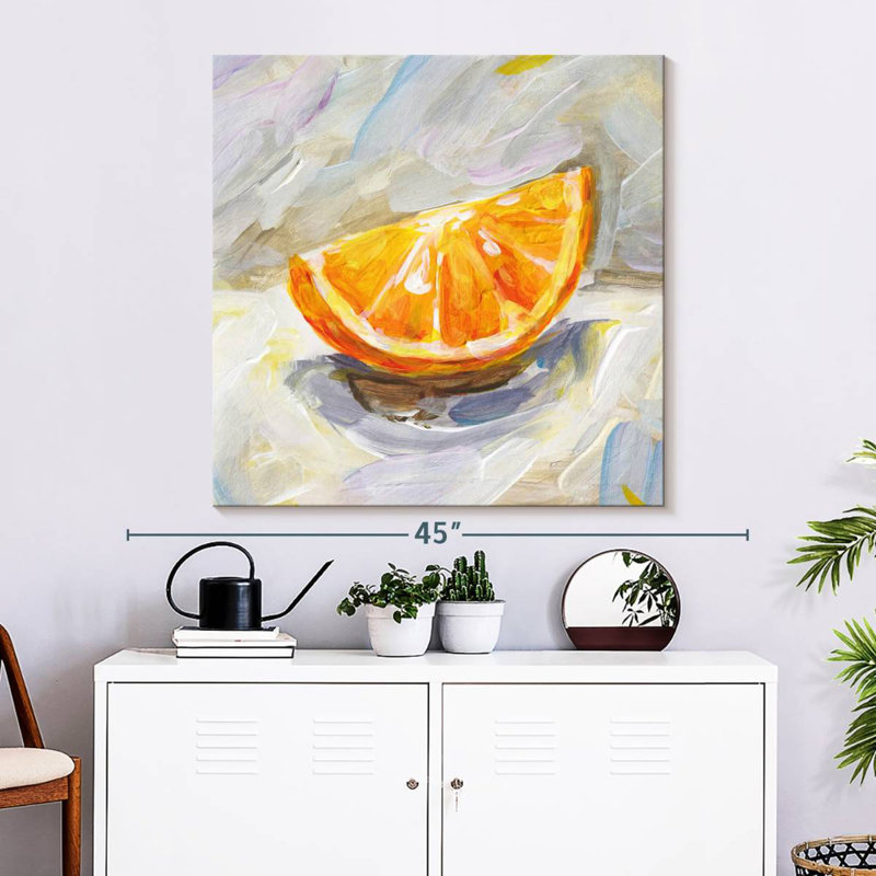 Yarlin abstrait orange, H 33 po x l 33 po