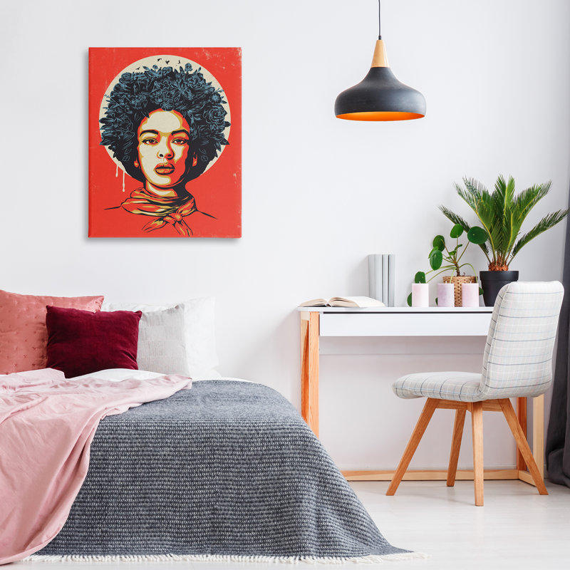 «Vibrant Portrait of Woman», conception par Balazs Solti, H 40 po x l 30 po
