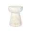 Table d'appoint 19,68 po de style champignon en forme de travertin, table de bout de patio moderne