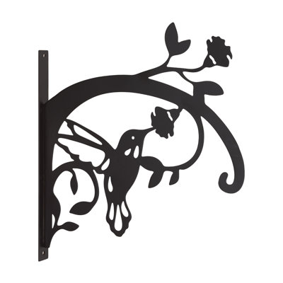 12 Inch Nature Metal Outdoor Wall Hanger Extension Hook - Hummingbird