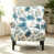 Motif floral bleu
