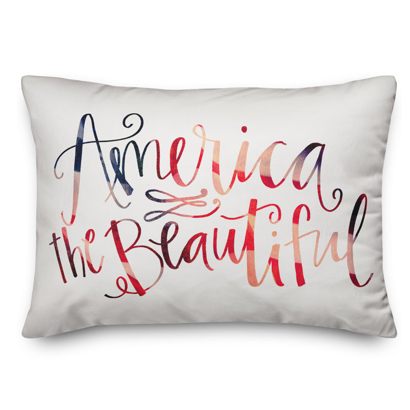 Housse et insert de coussin rectangulaire America America the Beautiful, Intérieur / extérieur