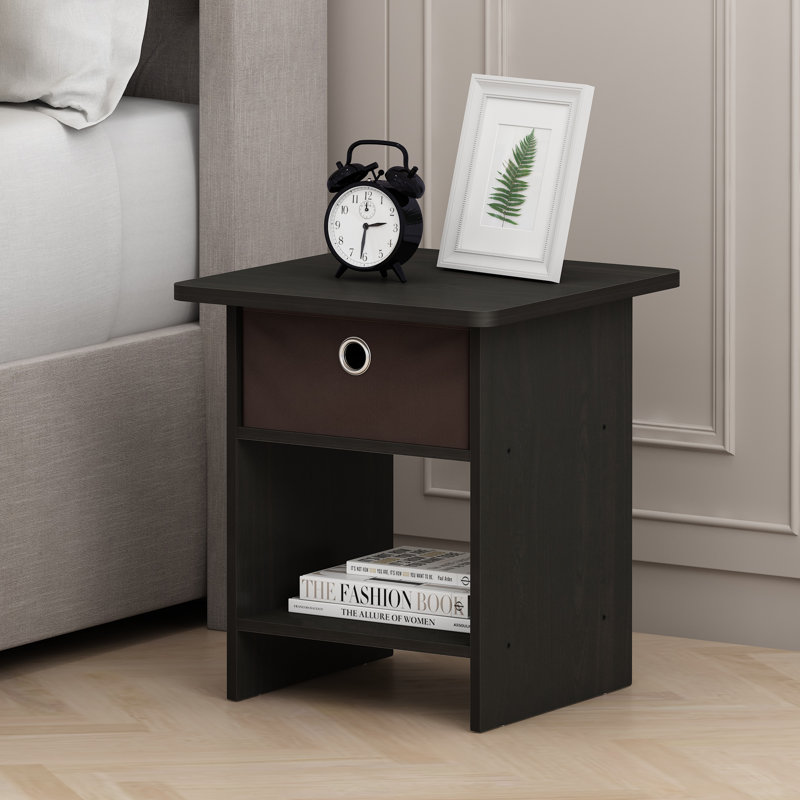 Table de bout avec rangement Brigette, Americano/Medium Brown