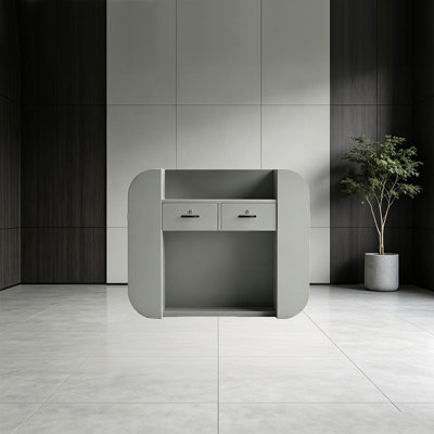Réception compacte et réception compacte avec tiroir verrouillable et rangement coulissant silencieux - idéal pour le hall d'entrée du bureau, la clinique, le magasin ou l'hôtel