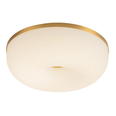 Jada 12-in Gold dimmable LED Flush Mount