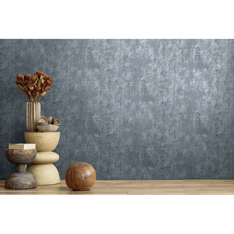 Galerie Horizon Industrial Texture Wallpaper, Blue
