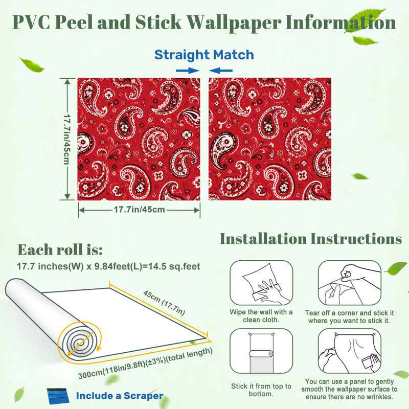 Papier peint auto-adhésif Peel and Stick, L 17,7 po x L 118 po