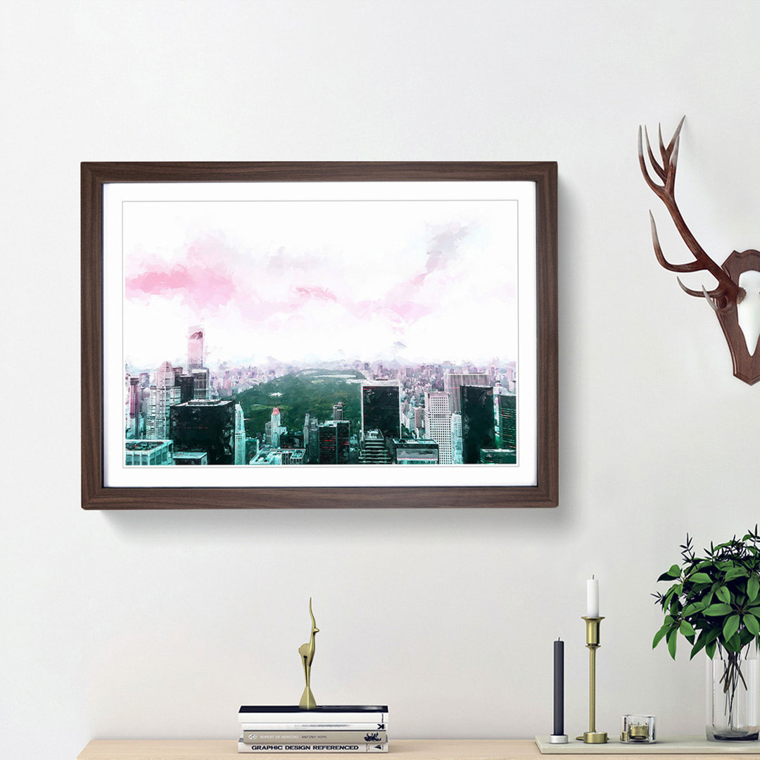 Central Park & New York City in Abstract - Picture Frame Graphic Art Print