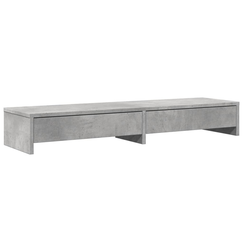 Barra Manufactured Wood Monitor Stand, 15cm H x 100cm W x 27cm D, Concrete Grey