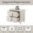 Pearl White Finish Side Table - 40lbs Weight Capacity Nightstand With Function 33 In. Package Depth Information