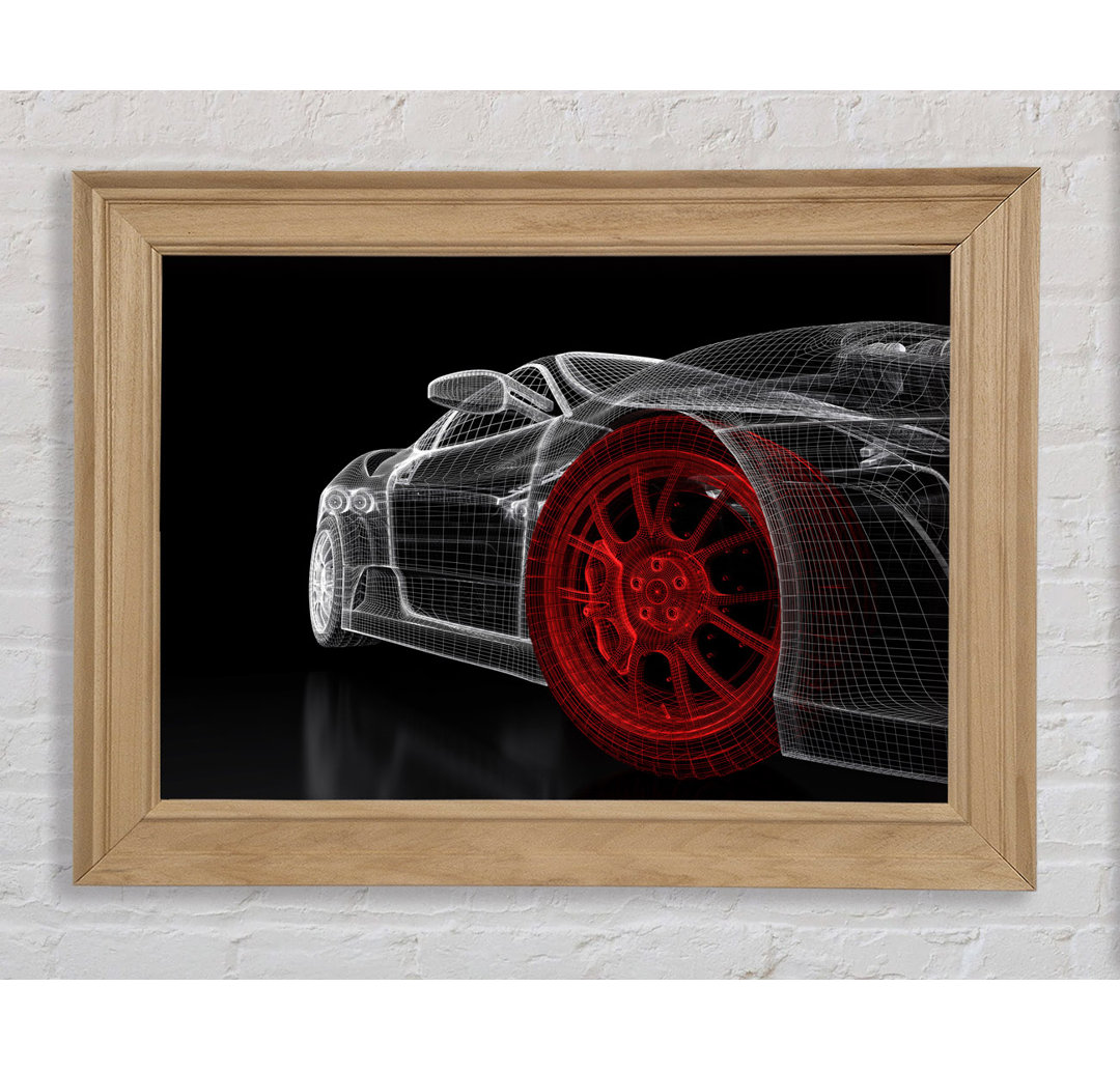 Wireframe Ferrari 1 - Drucken