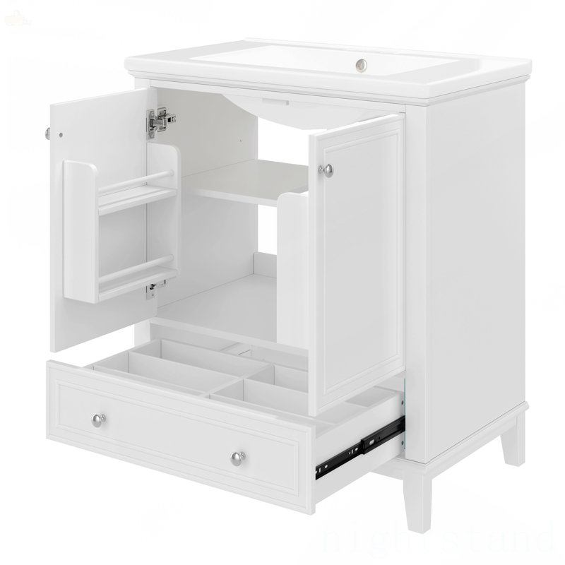 Meuble-lavabo 30 po avec lavabo, Blanc