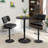 19.3'' W Seat Swivel Faux Leather Upholstered Bar stools Adjustable Height Barstools with Footrest and Thick Cushion Curved Backrest(Set Of 4)-1500723514