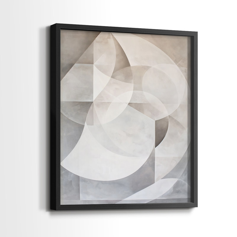 ABSTRACT Series XXXIX - reproduction encadrée de qualité supérieure - prête à être accrochée - aucun clou requis, Noir