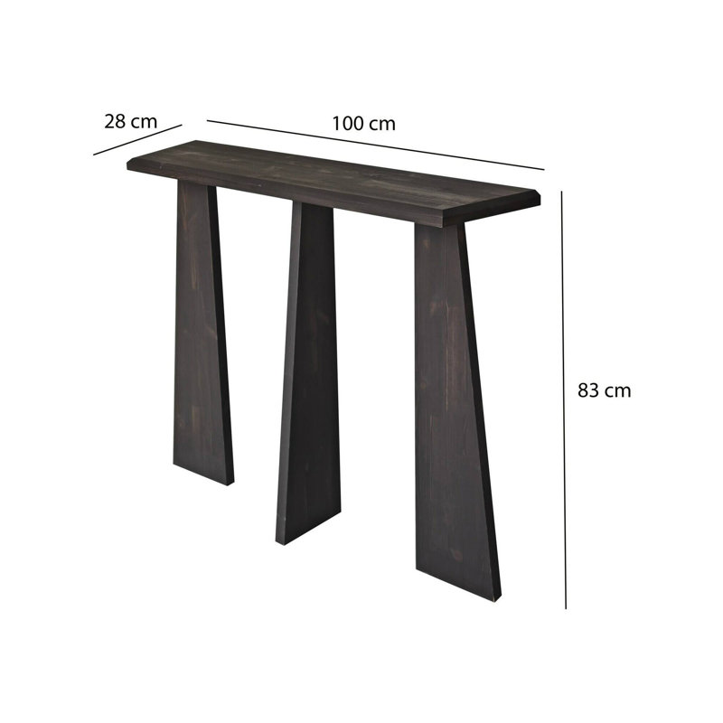 Hanford 100cm Console Table, Anthracite