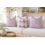 Housse de coussin en coton à carreaux lavande mauve-132043770
