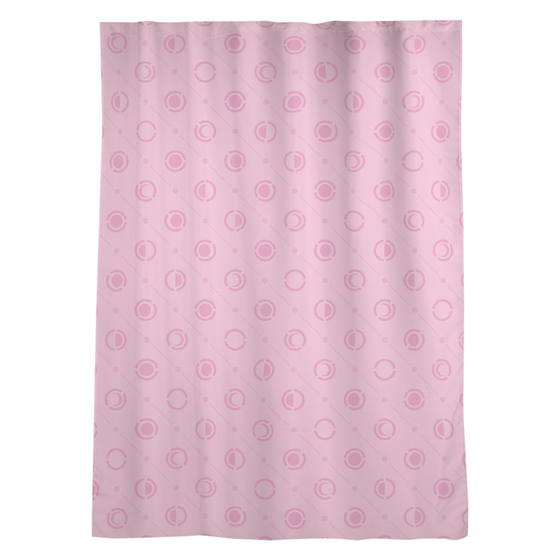 Panneau de rideau simple diaphane avec passe-tringle classique Moon phases, Rose clair