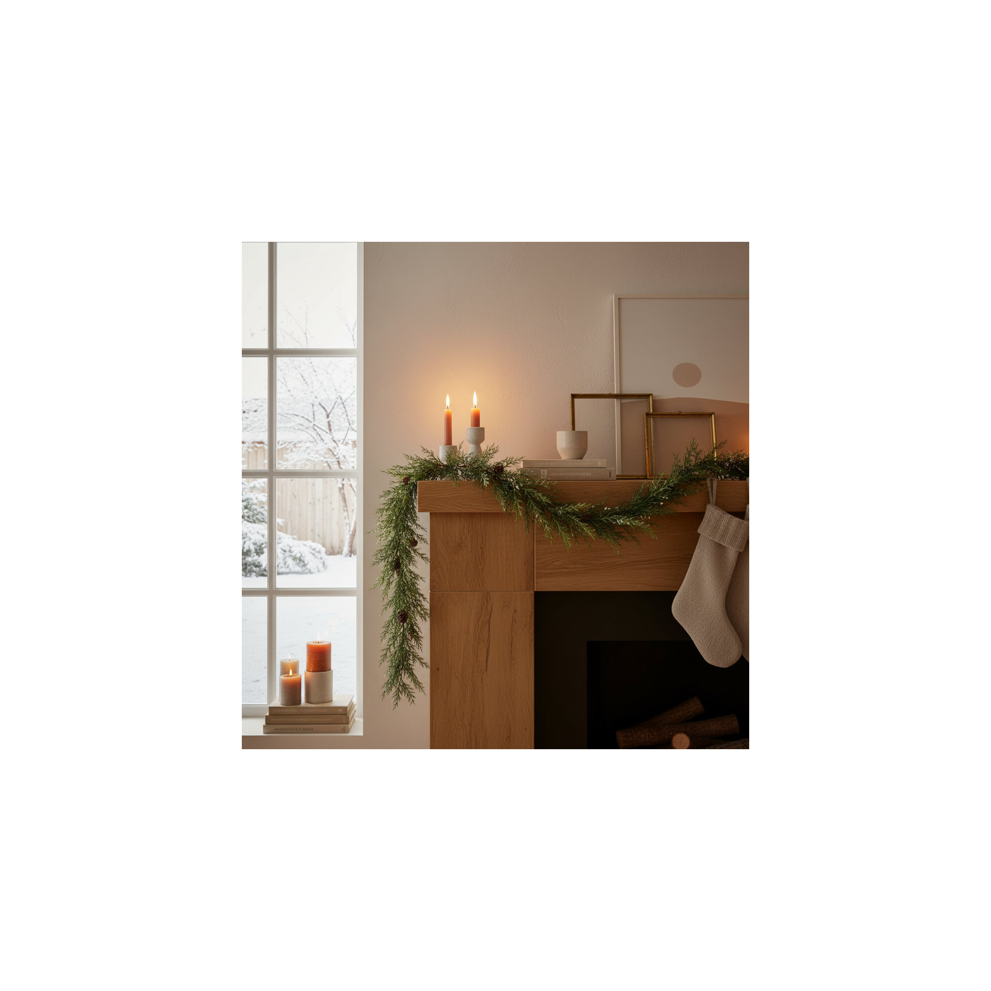 72" Faux Arborvitae Garland