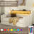 Twin Size Daybed With Drawers & Headboard Storage, White Upholstery Led Charging Drawer Storage Socket, Lights Build-1163058754