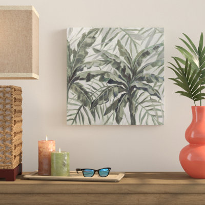 « green leaf i », reproduction sur toile tendue encadrée