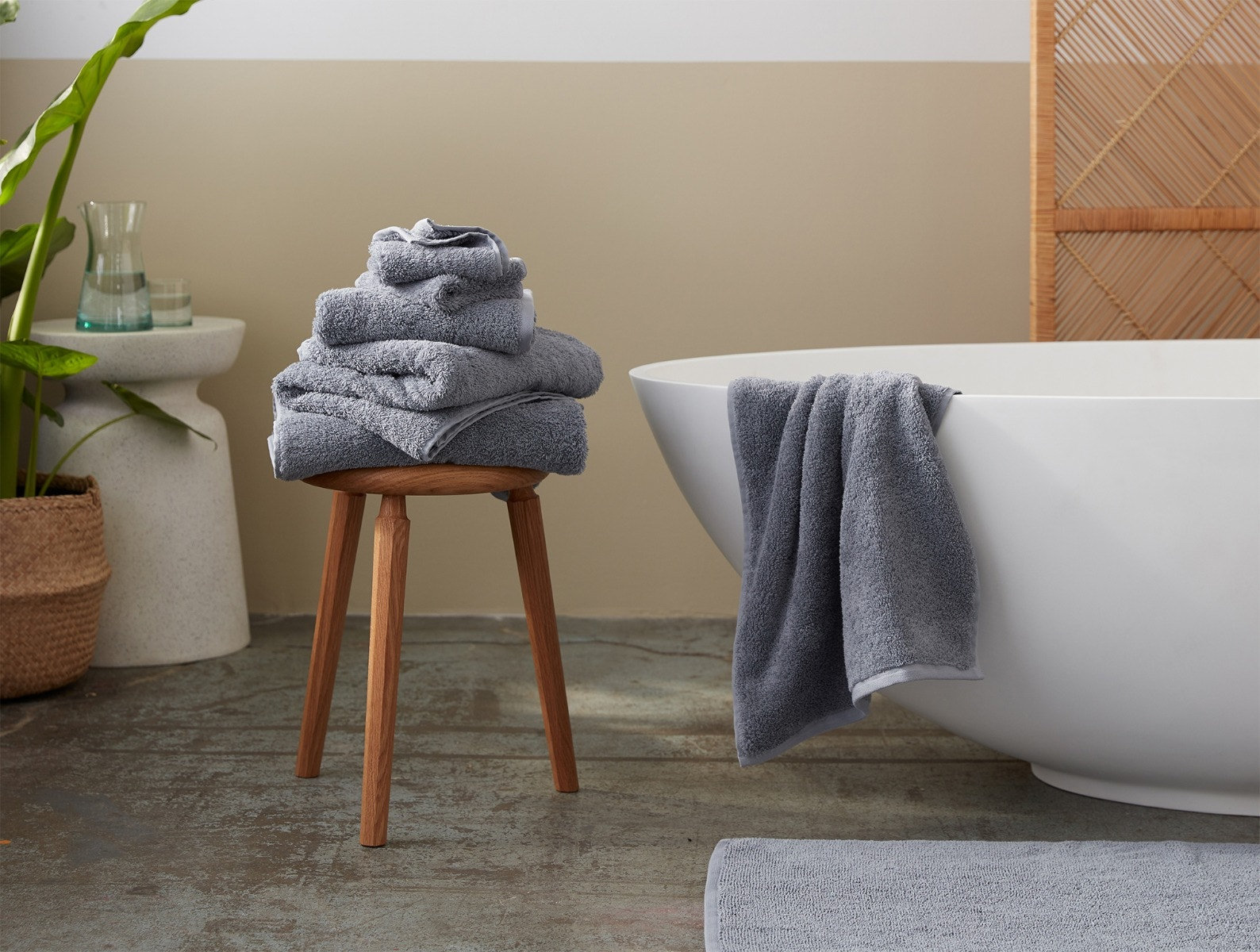 Cloud Loom Organic Cotton Bath Towel, Steel Blue, Bath Towel - 1 Pack