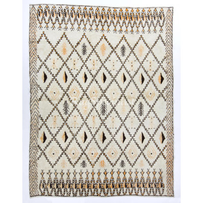 Modern Handmade Moroccan Large Rug, 100% Wool. Custom Options Available