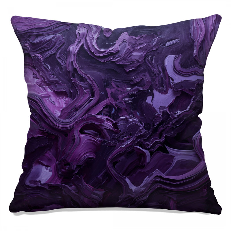Coussins décoratifs mauves à double face, 14 X 14 pouces