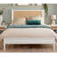 Lit en osier avec support en lattes de bois, cadre de lit plateforme grand style bord de mer avec tête de lit en rotin Boho