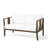 Junco Solid Wood Teak Outdoor Loveseat With Cushion And Arms-8681613-8681612