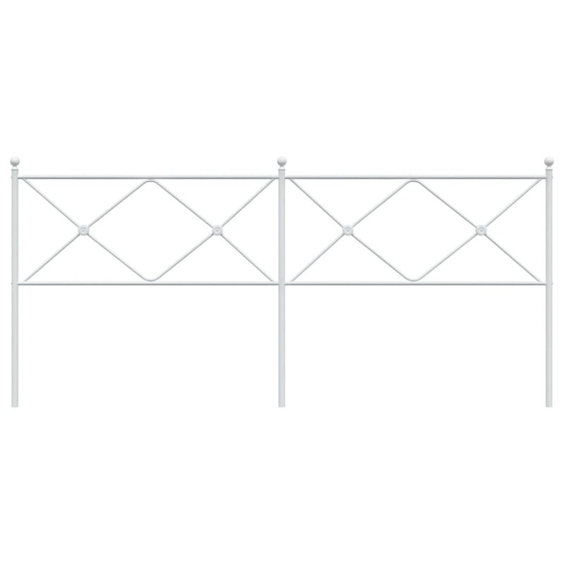 Anzor Metal Headboard, White, Super King - 193 x 200 cm