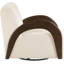 Fauteuil d'appoint pivotant en tissu chenille crème Neria-2121573535-2121573507